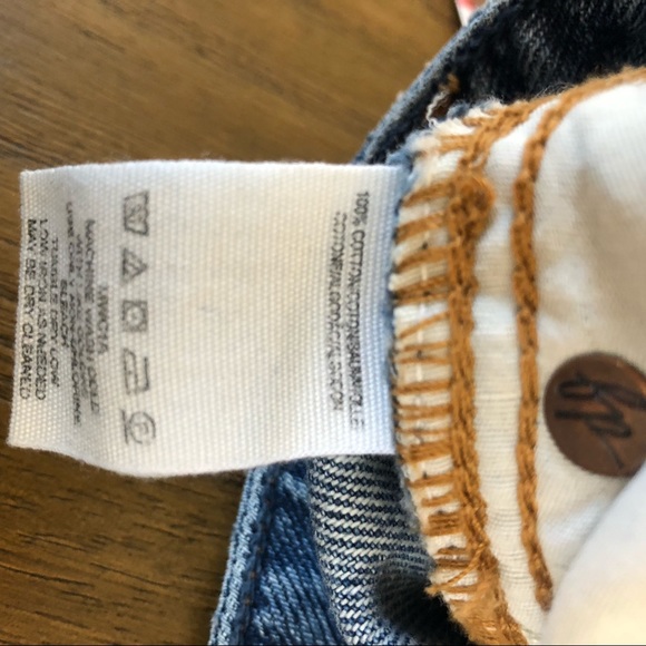 We The Free Button fly distressed denim skirt - Picture 5 of 8